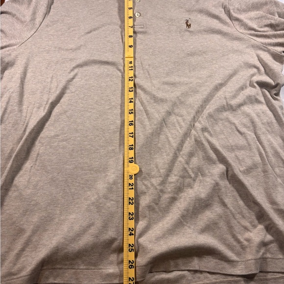 Polo Ralph Lauren Polo Shirt Men XL Tan Classic Fit Soft Cotton Flesh Pony - Picture 4 of 9